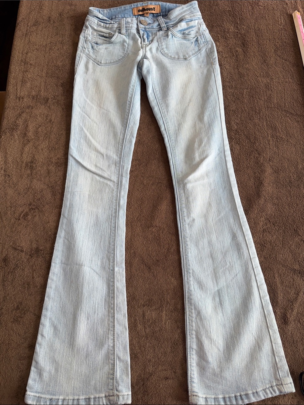 Dollhouse Vintage Y2K Dollhouse Low Rise Flare Jeans Light Wash Size 0